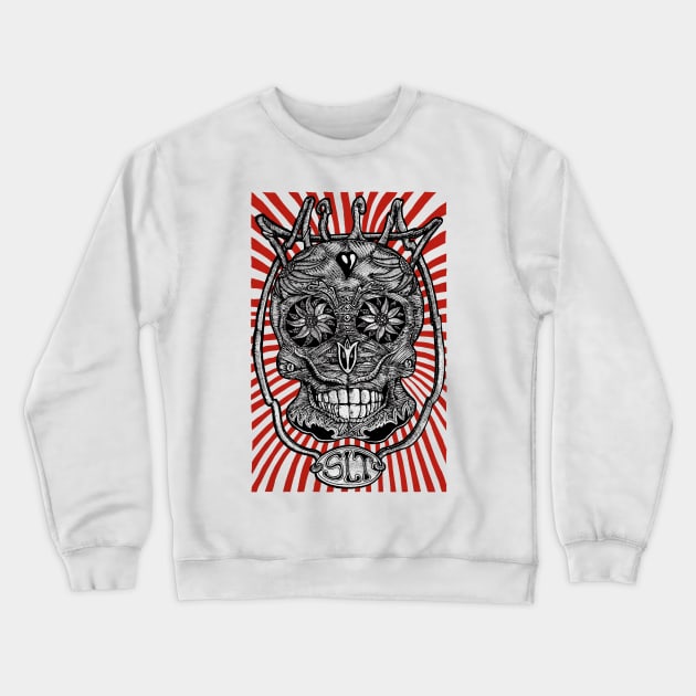 Mexican skull, day of the dead cinco de mayo Mexico Sugar Crewneck Sweatshirt by miskel